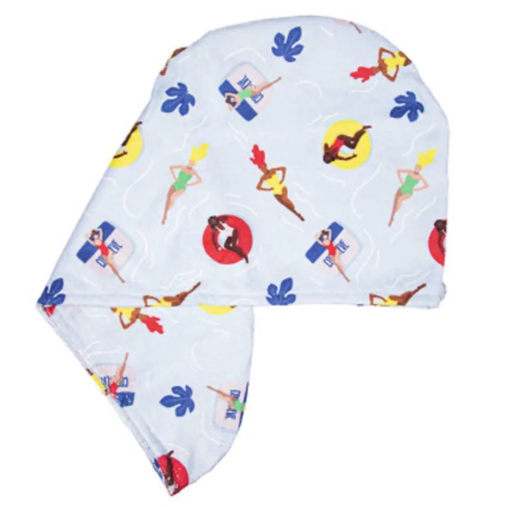 COCO & EVE Microfiber Hair Towel Wrap - Limited Edition Pool Print ($24 Retail)